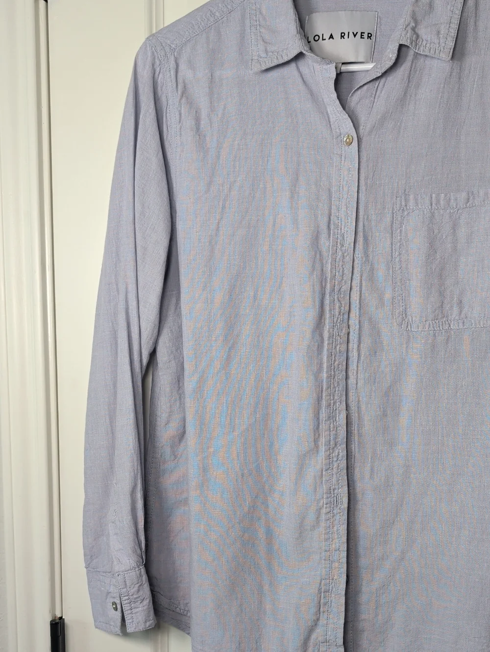 Lola Rivers New York Light Blue Button-Up Shirt - Picture 8 of 11